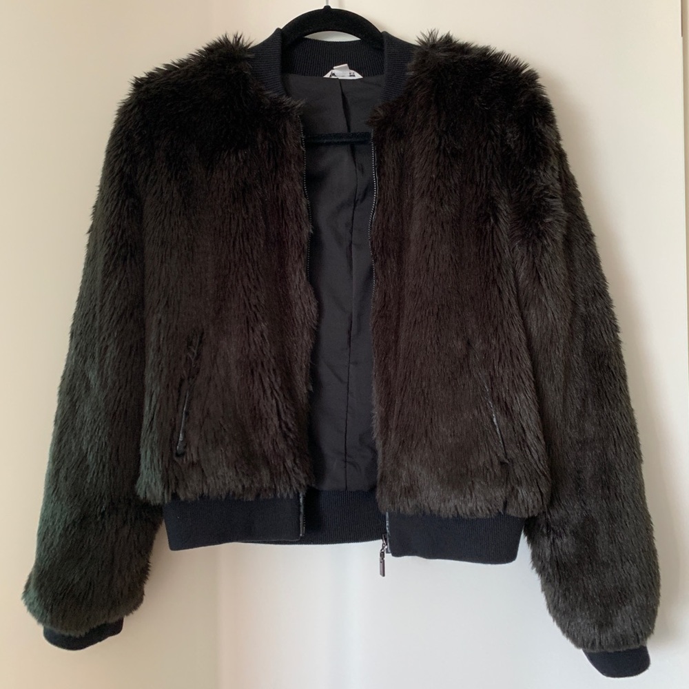 FAUX FUR CALVIN KLEIN JACKET